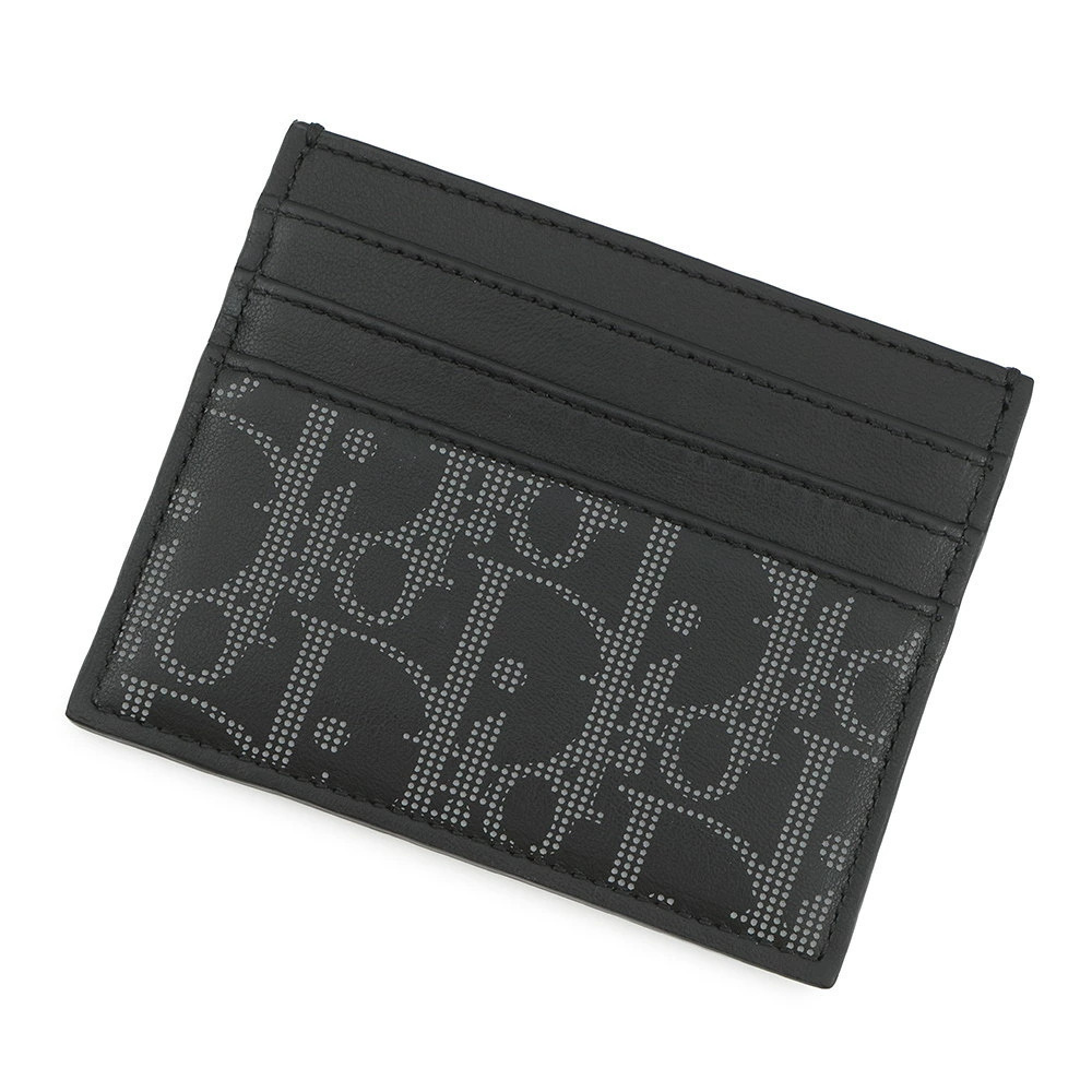 Christian Dior Card Case Wallet Oblique Galaxy World Tour Black